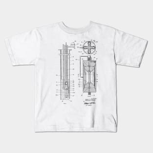 Fluid Actuated Pump Vintage Patent Hand Drawing Kids T-Shirt